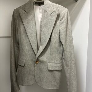 Ralph Lauren Gray 100% Wool Blazer Size 6